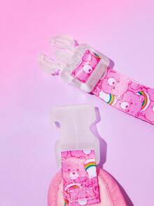 SHEIN X Care Bears 卡通寵物散步套組，胸背帶牽繩項圈便攜拾便袋架，多尺寸適用貓狗，柔軟聚酯纖維套裝，適合日常戶外散步訓練 - 淡裸粉 - 查看 6