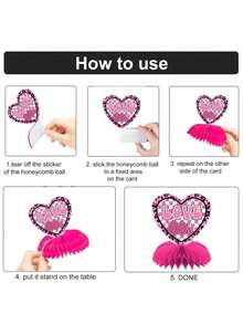 9PCS Hot Pink Y2K Retro Honeycomb Centerpieces Table Decor For 2000s ...
