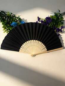Portable Foldable Bamboo Hand Fan, Decorative Fan For Summer Outdoor Wedding Party Church Decor, Home Decor, Commute, Elegant Ladies Gift, Fashion Accessory, - Multicolor - View 13