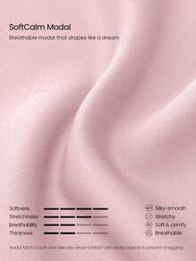 GLOWMODE SoftCalm Modal Easy Does It 柔軟絲滑透氣半拉鍊短袖運動衫 日常休閒穿著 - 淺粉色 - 查看 4
