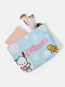 HELLO KITTY AND FRIENDS | SHEIN 1個卡通印花燈芯絨拉鍊化妝包，輕量多功能內襯化妝收納包 - 鴨子 - 查看 7