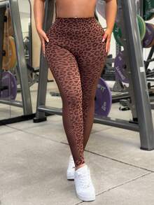 Slayform Slayform Women's Seamless Butt-Lifting Waist-Cinched Sexy Yoga Workout Leggings - Brown - View 4
