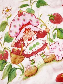 Strawberry Shortcake X SHEIN 1件 100*100cm 卡通圖案印花夏季天然雙層竹纖維嬰兒包巾 嬰兒包巾 嬰兒包 透氣柔軟紗布巾 多用途 - 彩色 - 查看 5