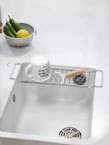 Cirelle Rak Pengering Piring Stainless Steel di Atas Wastafel - Baki Pengering Piring Kompak di Dalam Wastafel, Rak Pengering untuk Cangkir & Mangkuk - warna-warni - View 8