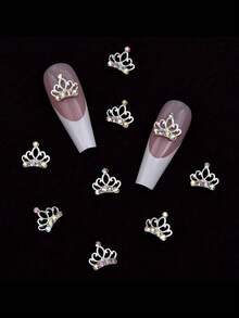 10PCS AB Rhinestone Crown Shape 3D Shiny Multicolor Nail Art Rhinestones Gems Decoration For Manicure Salon Party Daily Wear Gift Women - Multicolor - View 2