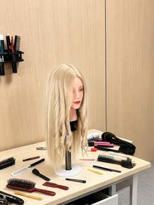 1pc Hair Stylist Training Mannequin Head, Used For Hair Stylists To Practice Hairstyling In Training(Without Stand) - Off-white - View 2