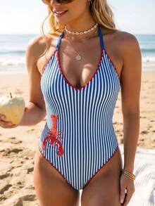 Swim Mod 2026 Spring/Summer New Plus Size One-Piece Swimsuit - Multicolor - View 1