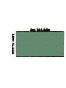 1 tấm lưới che nắng chống nắng 90% – màn chắn ngoài trời chống tia UV, chống gió với viền đen và khoen, kèm dây buộc cho ban công, lều sân vườn, vườn - Màu xanh lá cây - Xem 4
