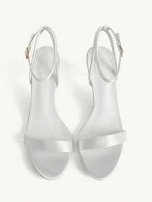 CUCCOO CHICEST Women Shoes Spring And Summer New Thin Strap Splicing Design Pointed Tip Thin Heel High Heel Gentle Temperament Simple Versatile Leather Women Sandals - Simulated silk white - View 2