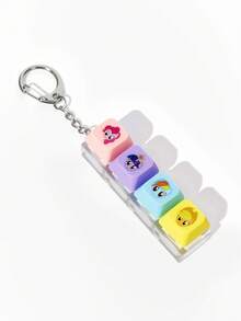 My Little Pony X SHEIN 舒壓紓壓成人用鍵盤造型鑰匙圈 包包掛飾 適合送禮 適用於錢包、書包、背包、汽車配件 非玩具 - 彩色 - 查看 4