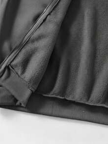 Sudadera con capucha y cremallera para adolescente, estampado de patrón versátil, multifuncional, para otoño - Gris - Ver 6