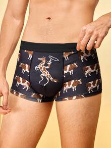 Notgurli Celana Dalam Boxer Kasual Pria dengan Motif Cetak Seluruh Permukaan - MultiWarna - View 5