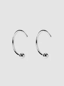 MortiRose 10pcs Simple Cross, Heart Shaped Earrings Set, Cross Stud Earrings, Mini Earrings, Fashion Earrings Accessories For Women, Suitable For Daily Wear - Silver - View 8