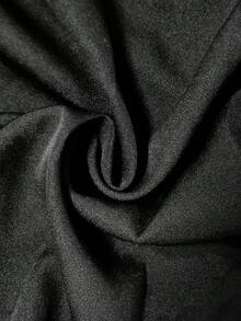 Juhart Blazer delgado con lazo en color albaricoque, elegante y minimalista para mujer de talla grande - Negro - Ver 6