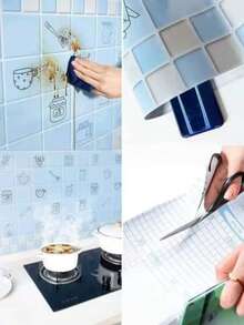 Self-Adhesive Aluminum Foil Kitchen Wall Stickers For Oil-Proof And Waterproof Cabinets, Moisture-Resistant Stove And Kitchen Specialty Use - multicolor - View 8