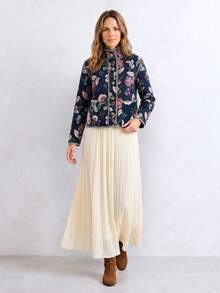 Dayvera Women's Autumn/Winter Casual Floral Print Jacket - Multicolor - View 5