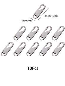 Haus Hana 10 Pcs 4-Color Zipper Sliders, Thickened Movable Pull Tabs, Universal Zipper Heads, Detachable Zippers, Bag Zippers, Suitable For Home, Campus Daily Use - multicolor - View 7