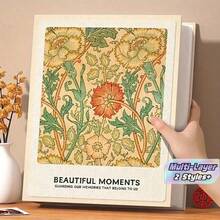 6-Inch 200 Pockets Large Capacity Photo Album, Memo Book - Multicolor - View 1