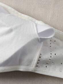 Girlism Teen Girl Teen Girls Bras And Bralettes, Spring/Summer New White Solid Color Knitted Texture Minimalist Comfortable With Padding Soft Skin-Friendly Bandeau Underwear, Suitable For All Seasons, Back To School - White - View 5