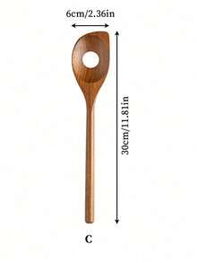 Haus Hana 1PC Premium Acacia Wood Spoon For Cooking,Non Stick Wooden Kitchen Utensil Set Heat-Resistant Wooden Spoons, Ladle, Turner,Perfect For Cooking Good Kitchen Cookware Set,Meet All Your Request For Cooking - Multicolor - View 9