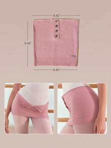 GLOWMODE Stay Poised Cozy Warm Waist Support Wrap Multi-Styling Barre Ballet Pilates Studio Daily Casual - Ballet powder - View 7