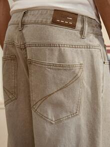 SWAVVY Men's Woven Casual Loose Fit Pants, Fashionable Daily Wear - Khaki - View 7