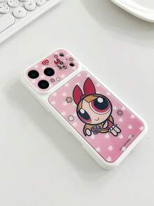 THE POWERPUFF GIRLS X SHEIN 時尚高端印花圖案保護手機殼設計，完美適配 ，可愛時尚且精緻 - 彩色 - 查看 5