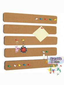 Self-Stick Felt Notice Board Wall Decor Memo Message Board Portable Jewelry Display Storage Board For Office Study Room Decor - multicolor - View 1