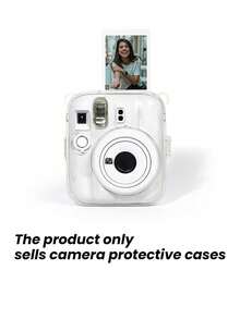 Teckwe 1pc Transparent Protective Case For Instant Camera, Clear Crystal Slim Design, Anti-Drop & Anti-Scratch Full Protection, Lightweight & Portable, Perfect For Daily Home & Travel Use, Durable & Affordable Camera Accessory - View 5
