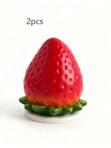 Joivida Strawberry-Shaped Toothpick Holder . It Serves As A Practical Storage Container For Toothpicks And Cotton Swabs, Paired With A Matching Base. The Cute Fruit-Shaped Design Works As A Delicate Decorative Ornament Toothpicks Will Be Sent For Free. - View 7