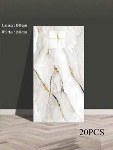 10/20/50 PCS Marble Pattern Self Adhesive Wall Stickers Faux Natural Stone PVC Foam Waterproof Moisture Proof Easy Clean Cuttable Peel Stick Wall Decals For Bathroom Living Room Kitchen Bedroom Home Renovation Decor - multicolor - View 12