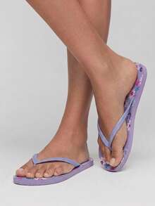 Grefit Ciabatte casual e leggere per casa e all'aperto, infradito estive comode, adatte per le vacanze di Capodanno, San Valentino, stile casual da spiaggia - Lilla Viola - Visualizzare 2