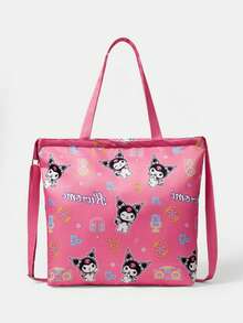 HELLO KITTY AND FRIENDS | SHEIN Sac fourre-tout lapin de dessin animé thème musical, sac à bandoulière rose mignon avec impression de personnage, sac réutilisable grande capacité décontracté. - Multicolore 4 - Voir 6
