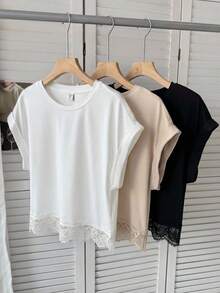 SHEIN Tween Girl Tween Girl 2pcs Tween Girls Multi-Color Solid Crew Neck Short Sleeve T-Shirts - Multicolor - View 10