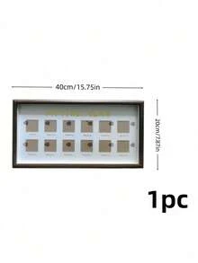 Haus Hana 1Pc Multi-Hole Photo Frame, Natural Wood Material, Long Strip Design With Multiple Slots, Holds 2-Inch ID Photos & Keepsakes, For Family Memory Display, Ideal For Home Wall Decoration And Souvenir Organization - multicolor - View 17