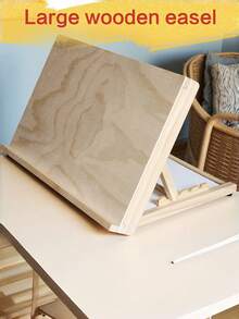 1pc Adjustable Desktop Easel Wooden Painting Drawing Board Stand Sturdy Folding Portable Tiltable Art Craft Display Holder For Studio Home School Painting Sketching Calligraphy - multicolor - View 5
