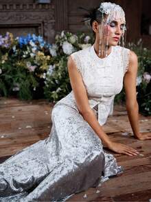 Arave Women's Lace Fitted Camisole With Button Design Wedding Day Party Tea Party White Summer Elegant - White - View 4