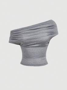 SHEIN MOD 2件組 3種穿法女款休閒純色修身上衣，C - 淺灰色 - 查看 10