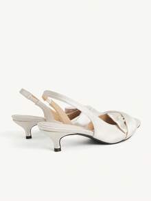 CUCCOO CHICEST Pointed Kink High-Heeled Shoes, Slip-On High-Heeled Sandals, Simple And Elegant Apricot High Heels - Apricot - View 4
