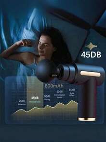 Teckwe Portable Muscle Massage Gun For Body Massage, With Led Touch Screen, Speed Adjustment, Rechargeable, And 4 Replaceable Massage Heads Fascia Gun - Muscle Seat - Professional Physiotherapy Grade Multi-Functional Mini Electric Handheld Hammer Neck800mAh - Multicolor - View 3