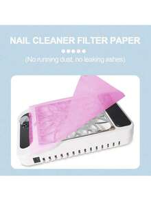 100 Pcs Nail Dust Collector Filter Paper, Disposable Replacement Filter Sheets, Dust Proof Accessories For Nail Vacuum Cleaner - Multicolor - View 2