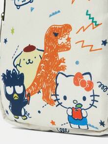 HELLO KITTY AND FRIENDS | SHEIN White Dinosaur & Cartoon Character Print Sling Bag, Casual Adjustable Strap Chest Bag - Dinosaur - View 5