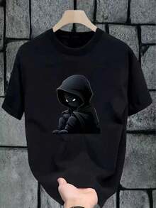 Resyla Dark Souls Graphic Print Short Sleeve Casual Crew Neck T-Shirt For Men, Spring/Summer - Multicolor - View 1