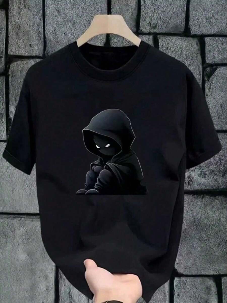 Resyla Dark Souls Graphic Print Short Sleeve Casual Crew Neck T-Shirt For Men, Spring/Summer - Multicolor - View 1