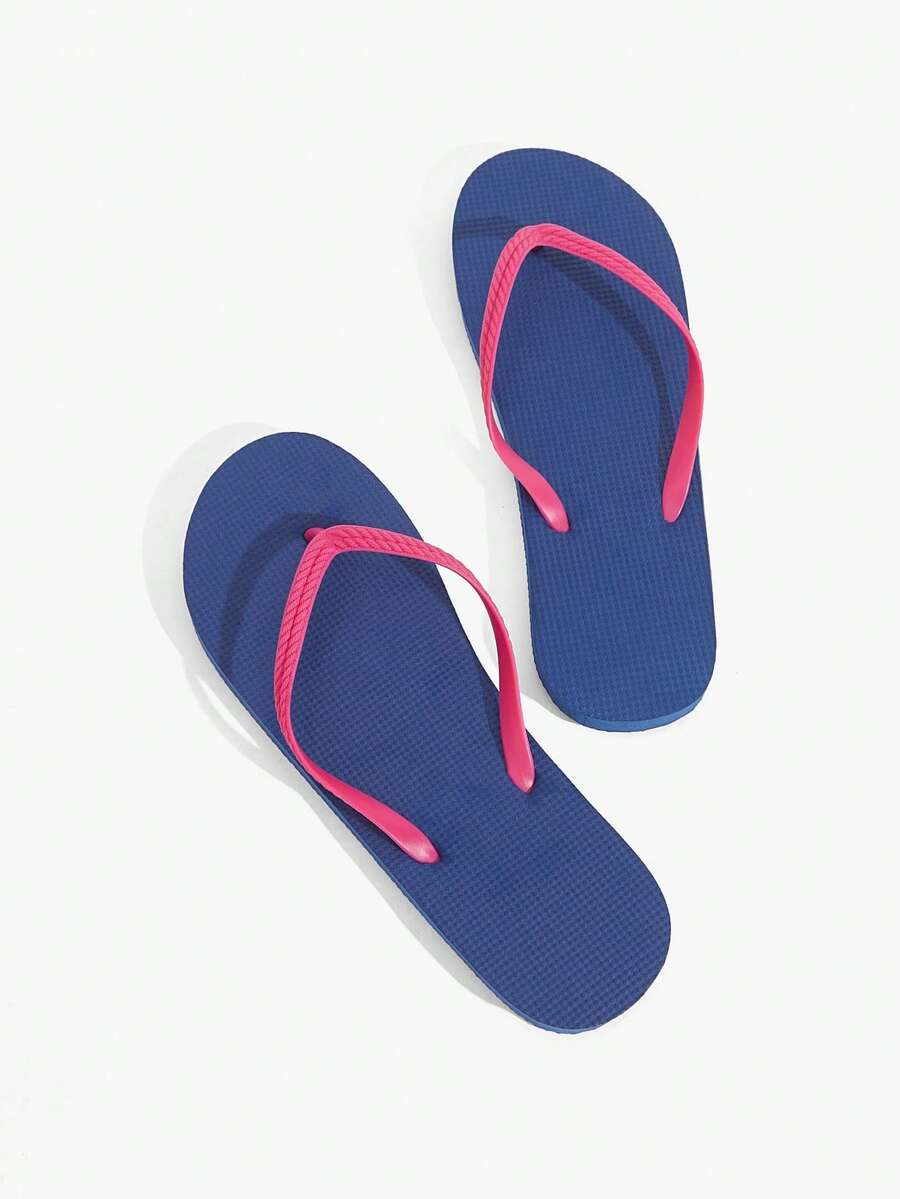 Grefit Summer Ladies Flip-Flops Summer Shoes - blue powder - View 1