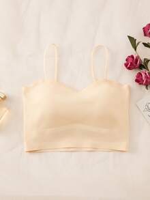 SHEIN 3件組無縫無線內墊胸罩套裝 - 杏色 - 查看 4