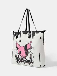 HELLO KITTY AND FRIENDS | SHEIN 女款卡通印花圖案便利手提包 - 白色 - 查看 4
