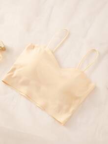 SHEIN 3件組無縫無線內墊胸罩套裝 - 杏色 - 查看 5