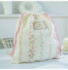 [Tas Motif Bunga Menawan] Tas Serut Motif Bunga Cerah 1 buah - Kantong Hadiah & Penyimpanan Kain Menawan dengan Motif, Sempurna untuk Perhiasan, Kosmetik, Perlengkapan Perjalanan & Pengorganisasian Rumah - MultiWarna - View 13