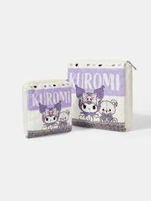 GARFIELD | SHEIN Purple & White Cartoon Character Print Cosmetic Bag, Portable Zippered Organizer - Cartoon-1 - View 2